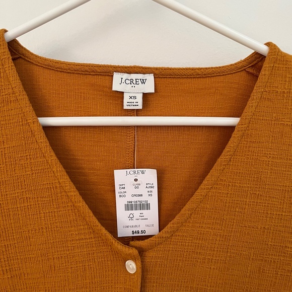 J. Crew | Textured tie-front top - Picture 3 of 4